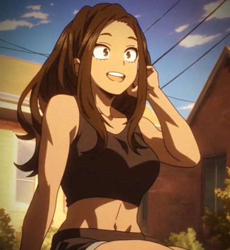 Mha Oc Hair, Bnha Oc Screenshots, Mha Hairstyles Oc Female, Mha Oc Brown Hair, Mha Oc Female, Mha Oc Tenshi Takami, Minimalist Icons, Anime Base, Brown Hair