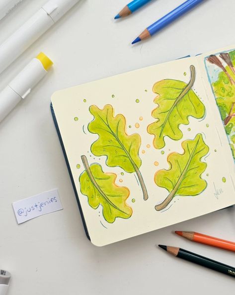 A sketchbook appreciation post ✏️ . . #sketchbookart #sketchbookdrawing #sketchbookpage #alcoholmarkers #ohuhumarkers #sketchbook Nature Pencil Art, Watercolor Sketchbook Journal Ideas, Markers Painting, Square Sketchbook, Doodle Journal, Watercolour Sketchbook, Art Markers Drawing, Markers Drawing Ideas, Botanical Sketchbook