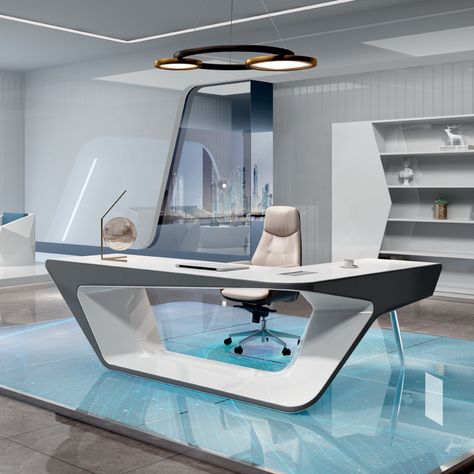 Ceo Office Design Luxury Modern, Ceo Office Design Luxury, Boss Office Interior Design, Manager Room, Luxury Office Furniture, Cash Counter, Ceo Office, Office Table Design, Wood Table Design