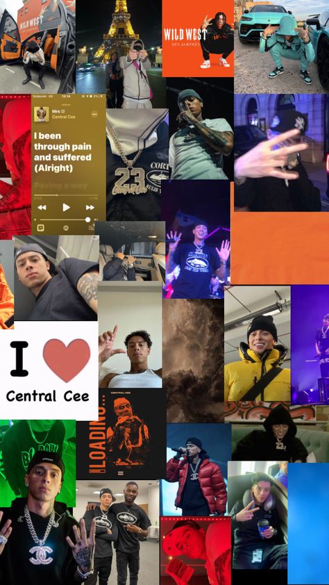 #myfirstshuffle Central Cee Collage Wallpaper, Centre Cee, Centrale Cee, Central Cee Wallpaper, Leng Guys, Nicki Minaj Wallpaper, Uk Rap, Central Cee, Business Attire Women