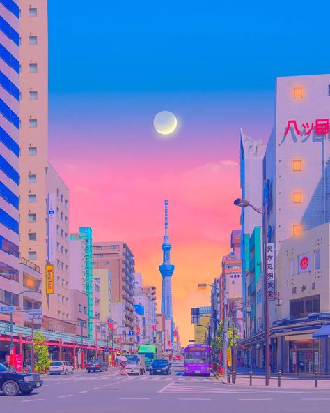 Canvas Painting Bedroom, Japan 80's Aesthetic, Synthwave Art, City Pop, Painting Bedroom, Pictures Wall, Neon Nights, Vaporwave Aesthetic, Night Art