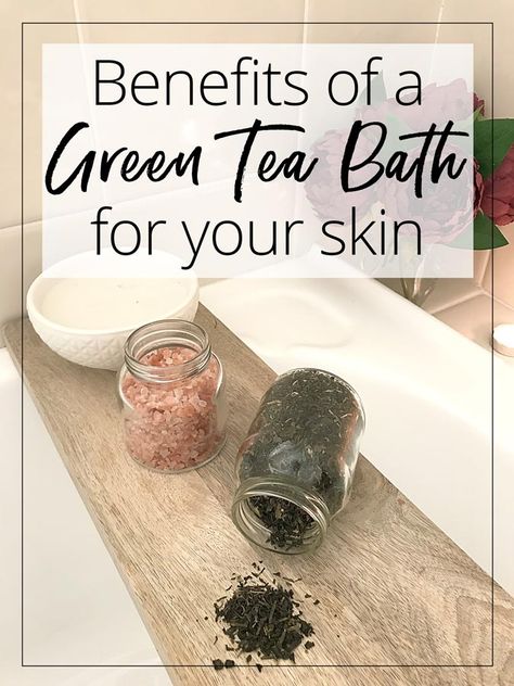 Green Tea Bath Benefits, Green Tea Bath Soak, Bath Tea Bags Diy, Green Tea Blends, Bath Herbs, Bath Tea Recipe, Natural Hygiene, Bath Bags, Bath Teas