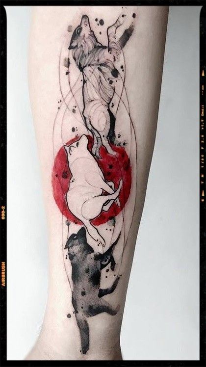 Wolf Husky Tattoo, Wolf Tattoos Men, Wolf Tattoo Sleeve, Tattoo Filler, Wolf Tattoos, Wolf Tattoo, Tattoo Models, Love Tattoos, Thigh Tattoo