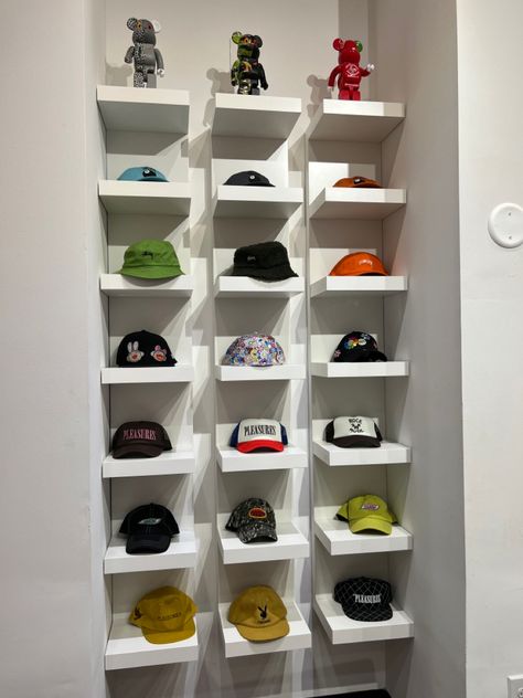 store : archive #fashion #aesthetic #tiktok #clothes #shoes #hats #kaws Archive Fashion Aesthetic, Tiktok Clothes, Archive Fashion, Aesthetic Tiktok, Hat Rack, Fashion Aesthetic, Corner Bookcase, Shoe Rack, Home Projects