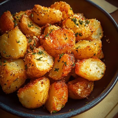 Crispy Roast Potatoes Best Crispy Potatoes In The Oven, Back Potatoes Recipes, Crisp Roasted Potatoes, How To Make Country Potatoes, Extra Crispy Potatoes, Crispy Boiled Potatoes, Crispy Italian Potatoes, Crispy Pub Potatoes, Airfry Roast Potatoes