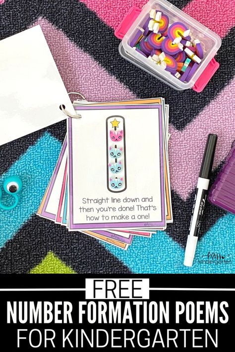 Number Poems 1-10 Free, Number Rhymes For Writing Numbers, Poems For Kindergarten, Number Formation Rhymes, Rhymes For Kindergarten, Number Poems, Number Rhymes, Kindergarten Poems, Math Rti