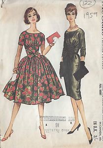 PD 10-02-2016.  Ankara print candidate?  McCall's 5142 Vintage Sewing Pattern (1959) | eBay Midriff Dress, 1950s Dress Patterns, Party Dress Patterns, Mccalls Patterns Dress, Vintage Dress Patterns, Motif Vintage, 1950s Style, Retro Mode, Mccalls Sewing Patterns