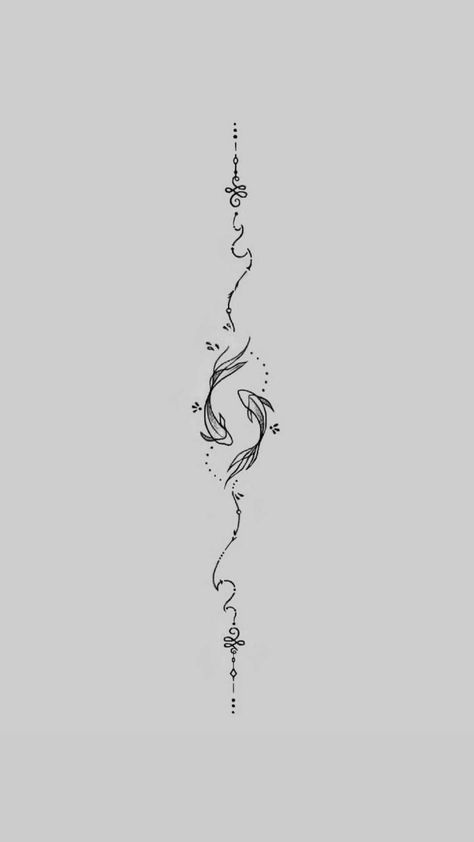 Unique Spine Tattoo Design, Small Flower Tattoos For Women, Epic Tattoos, Vertical Tattoo, Back Tattoo Women Spine, Maching Tattoos, Side Wrist Tattoos, Tato Minimal, Epic Tattoo