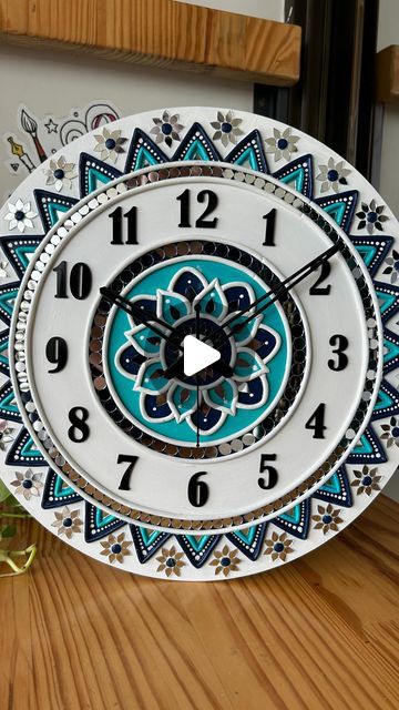 Lipan Art, Clock Making, Colour Combination, Mirror Work, Diy Wall Art, Diy Wall, Eye Color, New Design, Evil Eye