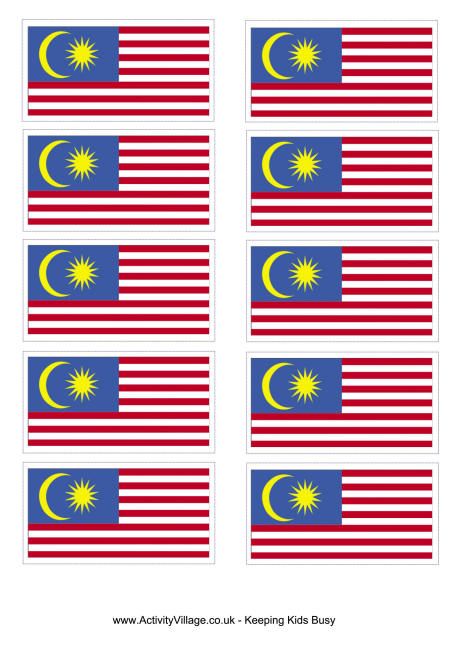 Malaysia flag printable Bendera Malaysia Colouring, Merdeka Craft For Kids Malaysia, Merdeka Malaysia Art And Craft, Hiasan Merdeka, Malaysian Clothes, Malaysian Flag, Pictures Of Flags, Cake Pic, Malaysia Flag