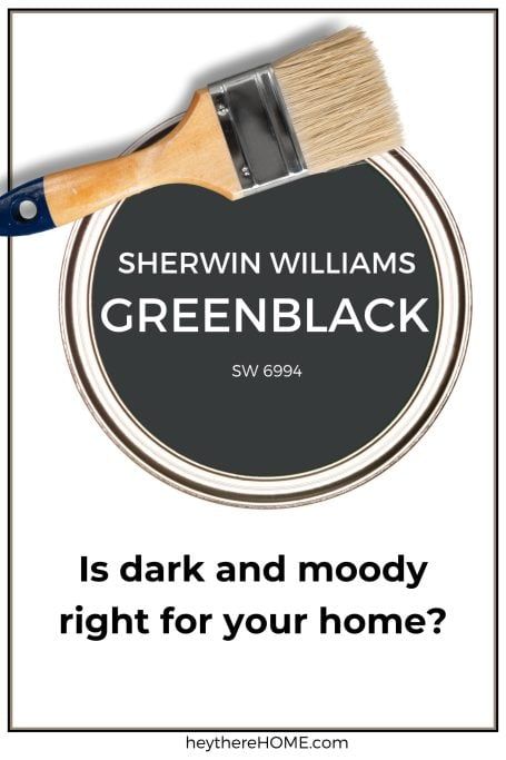 Sherwin Williams Greenblack - Is It Really Green? Wherein Williams Green Black, Green Black Paint Sherwin Williams, Olive Black Paint Color, Sw Dark Clove, Green Walls Black Cabinets, Sw Greenblack Coordinating Colors, Greenblack Sherwin Williams Accent Wall, Sw Green Black, Black Green Paint Colors