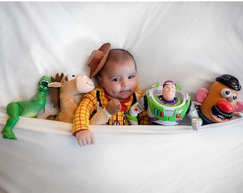 Zion Tucked in With His Toys Toy Story Baby, Baby Milestones Pictures, Celebrity Baby, Milestone Pictures, Baby Monthly Milestones, Toy Story Birthday Party, Baby Milestone Cards, Foto Baby, Toy Story Birthday