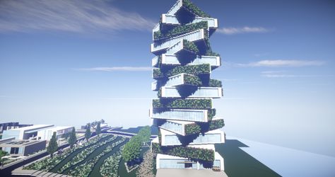 Alltaras - A modern Building Minecraft Project Future Minecraft Builds, Minecraft Future City, Building Minecraft, Minecraft Skyscraper, Minecraft Tower, Modern Minecraft, Planet Minecraft, Minecraft Decoration, Minecraft City Buildings