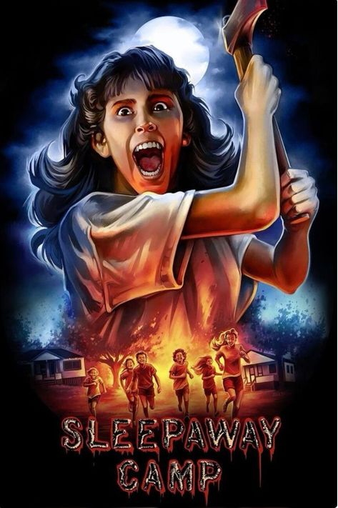 Sleepaway Camp 1983, 1980s Horror Movies, Camp Poster, Halloween Movie Poster, Terror Movies, Sleepaway Camp, Horror Pictures, Slasher Film, 80s Horror