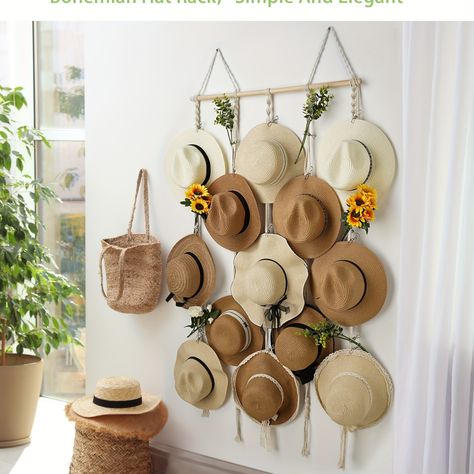 Faster shipping. Better service Cowboy Living Room, Hanging Hats, Store Design Boutique, Hat Holder, Hat Hanger, Hat Storage, Painted Hats, Bedroom Deco, Boho Room Decor