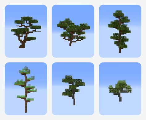 Minecraft Plant Ideas, Minecraft Custom Trees, Minecraft Park, Minecraft Plants, Minecraft Tree, Minecraft Statues, Cute Minecraft Houses, Minecraft City, Minecraft Plans