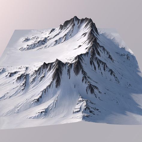 Mountain MT020 3D Model #AD ,#Mountain#Model K2 Mountain, 3d Mountain, 3d Chess, Fantasy Map Making, Model Site, Story Books Illustrations, Mountain Illustration, Mountain Valley, Forest Mountain