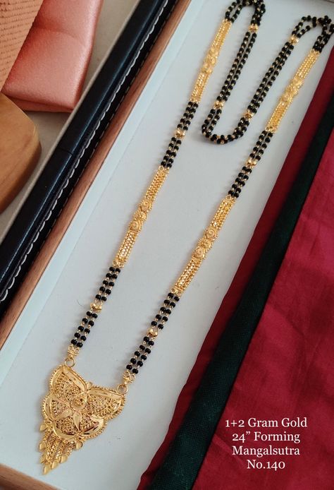 Traditional Mangalsutra, Jewelry Chain Types, Gold Pendant Necklace Jewellery, Long Mangalsutra, Good Night Family, Indian Gold Necklace Designs, Chain Types, 4 Strand Braids, Gold Earrings For Kids