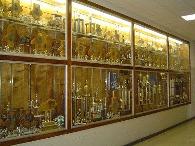 Trophy Case Aesthetic, School Trophy, Award Shelves, Trophy Cabinets, Trophy Display Case, Trophy Collection, Trophy Display, Glass Trophies, Trophy Case