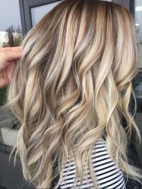 10 Blonde Hair Colors for 2019: Dirty, Honey, Dark Blonde and More Balayage Diy, Brunettes Balayage, Cabelo Ombre Hair, Diy Highlights, Blonde Lowlights, Beautiful Blonde Hair, Golden Blonde Hair, Cool Blonde Hair, Hair Diy