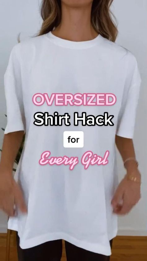 Oversized shirt hack in 2022 | Shirt hacks, Fashion hacks clothes, T shirt hacks How To Style Oversized Shirt, T Shirt Knot, Shirt Knot, T Shirt Hacks, Shirt Hacks, Shirt Outfits, Diy Fashion Hacks, Shirt Tucked In, Outdoor Bathrooms