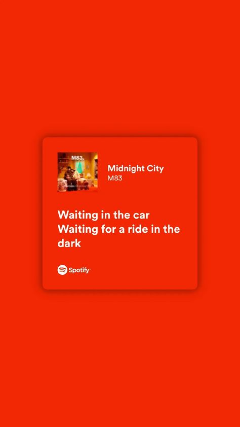 Midnight City M83, Midnight City, Spotify Lyrics, Song Lyrics, The Darkest, Songs, Movie Posters, Music, Quick Saves