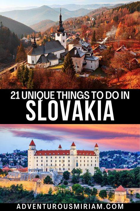 Discover the best things to do in Slovakia with my curated list. From stunning castles to traditional villages and mysterious caves, my guide covers all the top Slovakia things to do. Perfect for planning your Slovakia travel itinerary #SlovakiaTravel #ThingsToDoInSlovakia #ExploreSlovakia Slovakia Travel, Travel Inspiration Destinations, Family Tour, Fairytale Castle, Village Life, Unique Things, Beautiful Places To Visit, Slovakia, Travel Itinerary