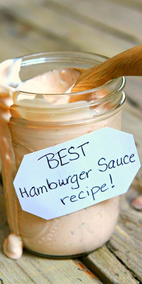 Best Hamburger Sauce Recipe, Good Burger Sauce Recipe, Best Burger Sauce, Hamburger Sauce, Sauce Burger, Burger Sauces Recipe, Resep Burger, Hamburgers Grilled, Homemade Condiments