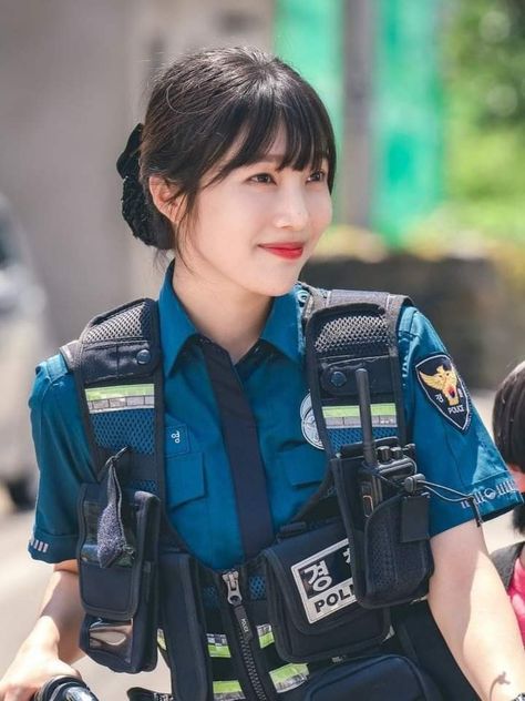 Joy Red Velvet Once Upon A Small Town, Korean Police, Detective Outfit, Chinese Fancy Dress, Asian Film, Police Uniforms, Red Velvet Joy, Police Women, Kpop Girl Bands