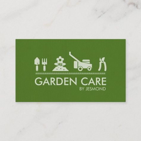 Gardener Logo, Landscaping Business Cards, Landscaping Logo, Logo Garden, Business Logo Inspiration, Modern Business Card, Presentation Cards, Farm Logo, Garden Services