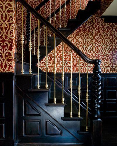 Untitled | dink donk | Flickr Kemble Interiors, Grand Staircases, Victorian Staircase, Basement Stair, Black Staircase, Safety Door, Steel Railing, Stair Case, Staircase Railings