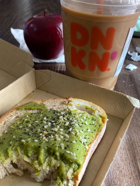 Summer inspo dunkin donuts avocado toast Dunkin Breakfast, Breakfast Summer, Summer Inspo, Avocado Toast, Donuts, Avocado, Toast