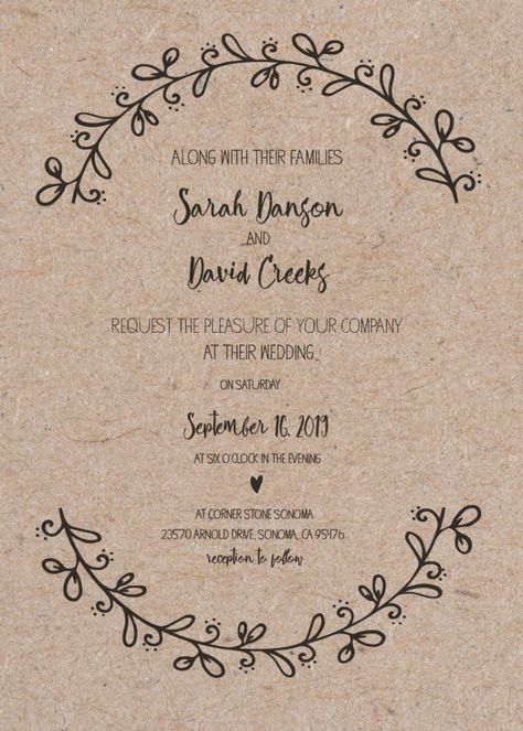 Rustic Wreath Wedding Invitation Wedding Invitation Inserts, Rustic Wedding Colors, Rustic Wedding Showers, Diy Wedding Video, Rustic Wedding Cards, Rustic Wedding Invitations, Wreath Wedding Invitations, Rustic Wedding Reception, Rustic Wedding Bouquet