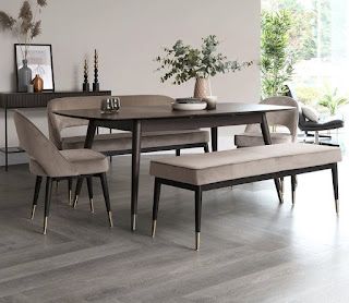 DINING TABLE Small Rectangle Dining Table, Latest Dining Table Designs, 2 Seater Dining Table, Dining Table Small Space, Dining Table Classic, Latest Dining Table, Industrial Living Room Design, Table With Bench, Dining Area Design