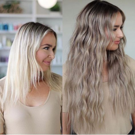 Yes, It's possible to change your look from Short to long hair easily.  Try out some amazing virgin hair bundles Tape In Hair Extensions Hairstyles, Nano Ring Hair Extensions, Micro Ring Extensions, Long Healthy Hair, Virgin Hair Bundles, Voluminous Hair, Human Virgin Hair, Hair Makeover, Tape In Hair Extensions