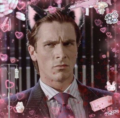 cat boy patty Patrick Bateman Icon Funny, Kawaii Patrick Bateman, Patrick Bateman Coquette, Patrick Bateman Pfp, Patrick Bateman Icon, Happy Birthday Patrick, Lana Hot, Patrick Bateman, Cat Boy