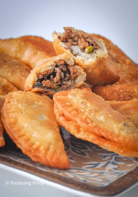 Beef Empanadas Recipe Filipino Beef Empanadas Recipe, Empanada Filipino Style, Filipino Empanadas Recipe, Filipino Empanada Recipe, Filipino Empanada, Birthday Foods, Empanada Recipes, Pinoy Dishes, 1st Birthday Foods