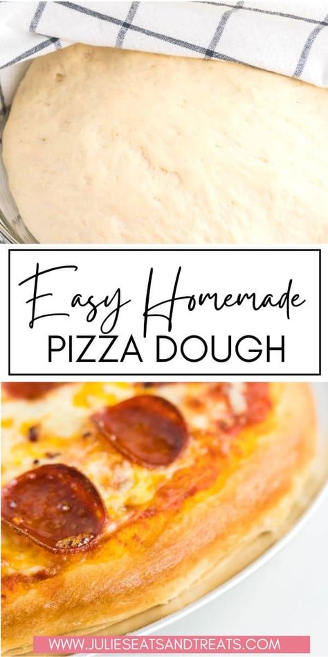 If you're tired of ordering takeout and want to try your hand at homemade pizza, then this recipe for homemade pizza dough is for you! With just a few simple ingredients, you can make a delicious pizza crust that is crispy on the outside and soft and chewy on the inside. Perfect for making a homemade pizza and so much more! Homemade Italian Pizza Dough, Homemade Italian Pizza, Easy Homemade Pizza Dough, Homemade Pizza Dough Recipe, Italian Pizza Dough Recipe, Pizza Dough Recipe Easy, Easy Pizza Dough, Diy Easy Recipes, Easy Homemade Pizza