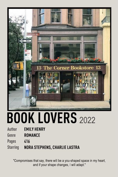 Book Lovers Emily Henry Poster, Book Lovers Book, Characters Aesthetic, Book Poster, Emily Henry, Fav Books, Beach Read, Book Marks, Book Posters