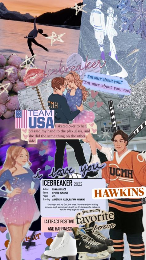 #icebreaker #icebreakerhannahgrace 💜⛸️❄️🩵 New Romance Books, Fangirl Book, Sports Romance Books, Book Dedication, Romance Series Books, Teen Romance Books, Book Wallpaper, Inspirational Books To Read, Romantic Books