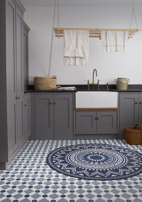 Laundry Room Tile, Room Tiles, Black And White Tiles, White Tiles, Laundry Room, Black And White, White, Black