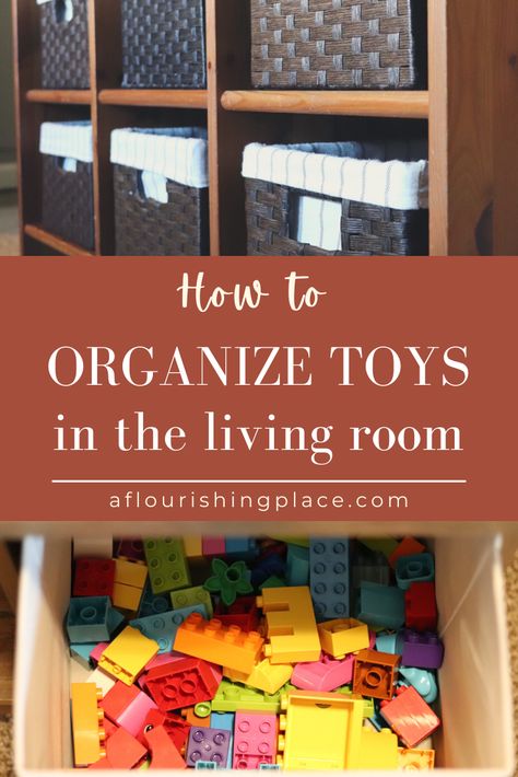 Toys In Living Room, Hidden Storage Ideas, Creative Toy Storage, Living Room Toy Storage, Storage For Toys, Organize Toys, Organization Hacks Diy, Toddler Organization, First Then