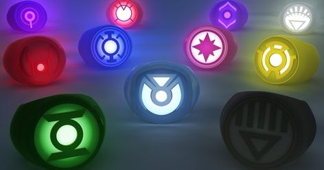 The Most Powerful Lantern Ring Phantom Lantern, Blue Lantern Ring, White Lantern Corps, Green Lantern Wallpaper, Lantern Ring, Green Lantern Ring, Lantern Rings, Orange Lanterns, Lego Themed Party