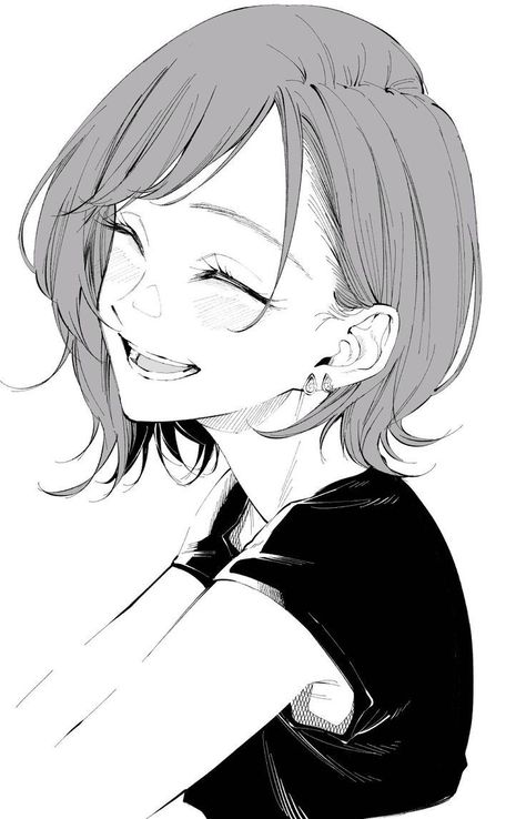 Short Hair Drawing, Hair Pulled Back, How To Draw Ears, Wave Drawing, Manga Hair, 얼굴 드로잉, Hair Sketch, White Drawing, Anime Hair