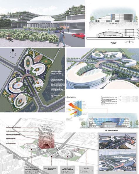 High Tech Architecture Concept, Research And Development Center Design, University Design Concept, Agriculture Research Center, High Tech Architecture, High School Architecture, Vietnam Architecture, Tech Architecture, Architecture Portfolio Layout