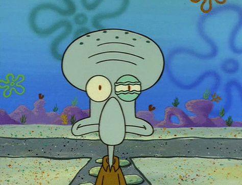 You’ve probably developed an eye twitch: | Community Post: 20 Times Squidward Embodied The End Of The Semester This Close To Losing It, Eye Twitch, Meme Spongebob, Eye Twitching, Hate Work, Bare Minimum, Spongebob Memes, Morning Humor, Spongebob Squarepants