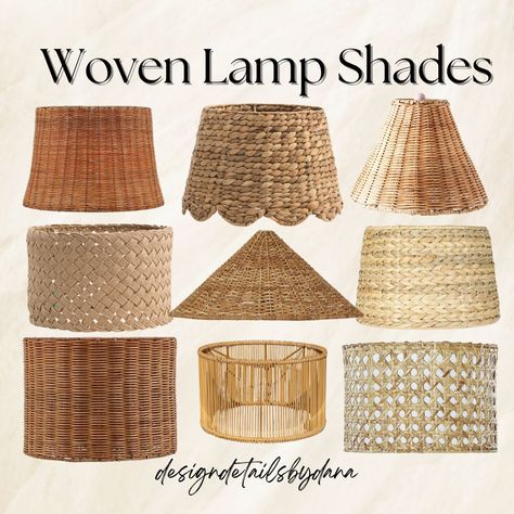 WOVEN & FLORAL LAMP SHADES! Transform the look of your favorite lamp with these stunning woven and floral lamp shades. I recently added a woven lamp shade to one of my lamps and it gave my lamp a totally new look! TO SHOP THESE BEAUTIFUL LAMP SHADES: - LINK IN BIO: Shop the STORE where you will find both collections - DIRECT LINK: https://linktr.ee/designdetailsbydana: Shop the STORE where you will find both collections Get the look Woven Lampshade Floral Lampshade Affordable find Home dec... Entryway Neutral, Lamp Shades Bedroom, Woven Lamp Shade, Wicker Lampshade, Woven Lampshade, Wicker Lamp Shade, Woven Lamp, Wicker Lamp, Organization Laundry Room