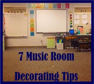 : 7 Music Class Room Decorating Tips Music Room Ideas Decor, School Music Room, Music Room Bulletin Boards, Music Room Organization, Music Room Ideas, Orchestra Classroom, Music Bulletin Board, Elementary Music Room, Choir Room