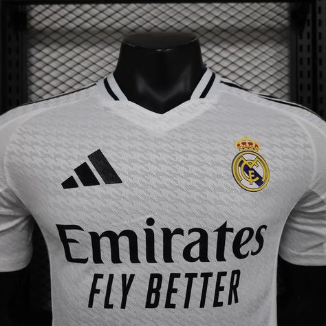 Real madrid home kit 24/25 ( player version) Real Madrid Home Kit, 5 S, Soccer Jersey, Real Madrid, Madrid, Abc, Soccer, Football