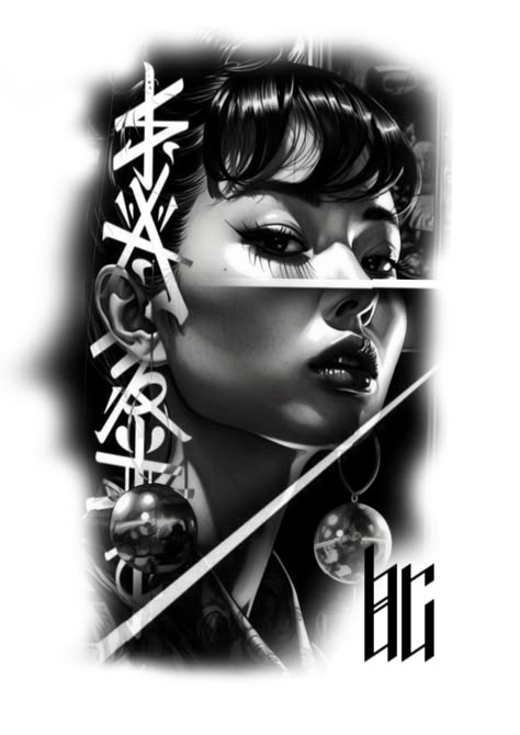 tattoo design Japanese Geisha Tattoo, Colored Tattoo, Surreal Tattoo, Ball Tattoo, Girl Back Tattoos, Geisha Tattoo, Dragon Ball Tattoo, Full Back Tattoos, Tattoo Videos